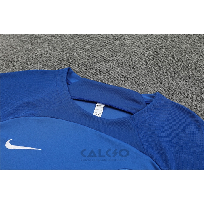 Tuta da Track Paris Saint-Germain Manica Corta 2022-2023 Blu Scuro - Pantaloncini